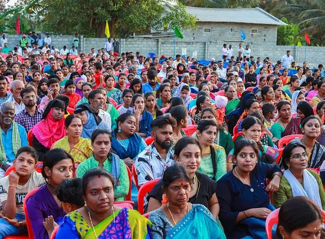 Parents gathering at Auxilium School Maradiyur for the Parents Animation Programme